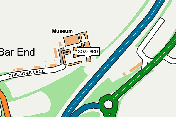 SO23 8RD map - OS OpenMap – Local (Ordnance Survey) SO23 8RD map - OS OpenMap – Local (Ordnance Survey)