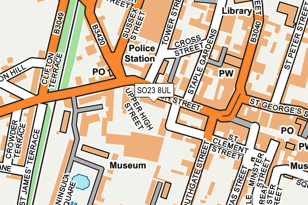 SO23 8UL map - OS OpenMap – Local (Ordnance Survey) SO23 8UL map - OS OpenMap – Local (Ordnance Survey)