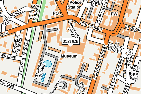 SO23 8ZB map - OS OpenMap – Local (Ordnance Survey) SO23 8ZB map - OS OpenMap – Local (Ordnance Survey)