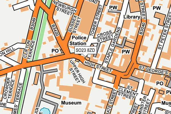 SO23 8ZD map - OS OpenMap – Local (Ordnance Survey) SO23 8ZD map - OS OpenMap – Local (Ordnance Survey)