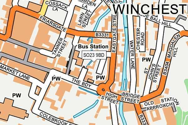 SO23 9BD map - OS OpenMap – Local (Ordnance Survey) SO23 9BD map - OS OpenMap – Local (Ordnance Survey)