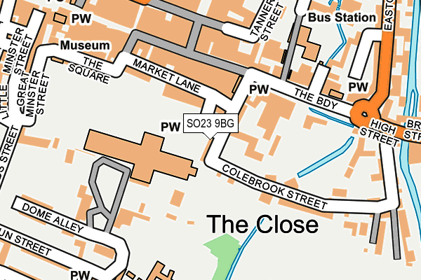 SO23 9BG map - OS OpenMap – Local (Ordnance Survey) SO23 9BG map - OS OpenMap – Local (Ordnance Survey)