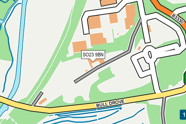 SO23 9BN map - OS OpenMap – Local (Ordnance Survey) SO23 9BN map - OS OpenMap – Local (Ordnance Survey)