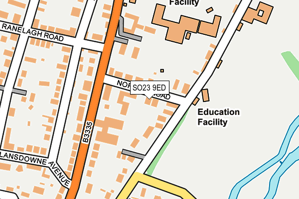 SO23 9ED map - OS OpenMap – Local (Ordnance Survey) SO23 9ED map - OS OpenMap – Local (Ordnance Survey)