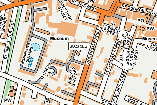 SO23 9EG map - OS OpenMap – Local (Ordnance Survey) SO23 9EG map - OS OpenMap – Local (Ordnance Survey)