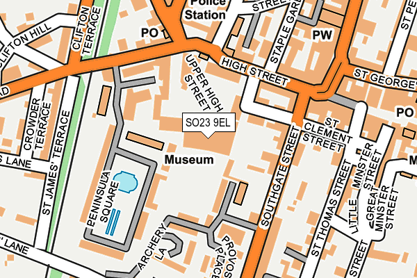 SO23 9EL map - OS OpenMap – Local (Ordnance Survey) SO23 9EL map - OS OpenMap – Local (Ordnance Survey)