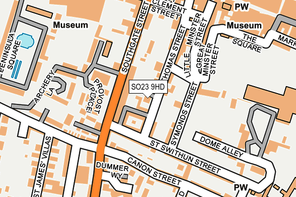 SO23 9HD map - OS OpenMap – Local (Ordnance Survey) SO23 9HD map - OS OpenMap – Local (Ordnance Survey)