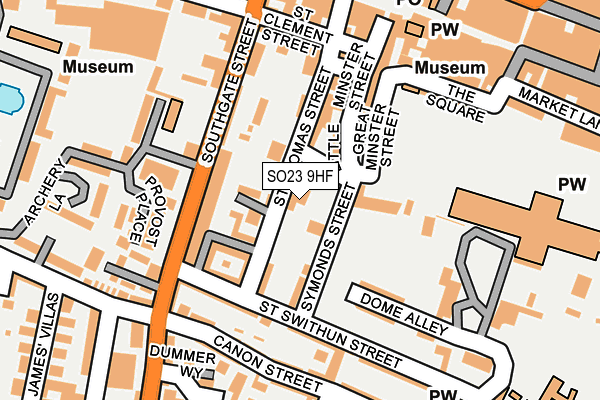 SO23 9HF map - OS OpenMap – Local (Ordnance Survey) SO23 9HF map - OS OpenMap – Local (Ordnance Survey)