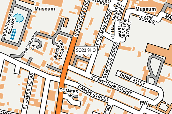 SO23 9HQ map - OS OpenMap – Local (Ordnance Survey) SO23 9HQ map - OS OpenMap – Local (Ordnance Survey)