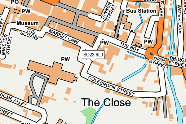 SO23 9LJ map - OS OpenMap – Local (Ordnance Survey) SO23 9LJ map - OS OpenMap – Local (Ordnance Survey)