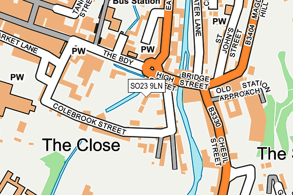 SO23 9LN map - OS OpenMap – Local (Ordnance Survey) SO23 9LN map - OS OpenMap – Local (Ordnance Survey)