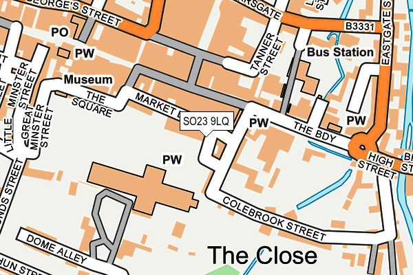 SO23 9LQ map - OS OpenMap – Local (Ordnance Survey) SO23 9LQ map - OS OpenMap – Local (Ordnance Survey)