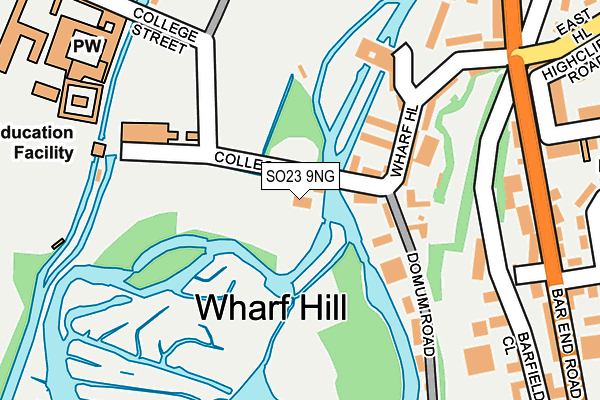 SO23 9NG map - OS OpenMap – Local (Ordnance Survey) SO23 9NG map - OS OpenMap – Local (Ordnance Survey)