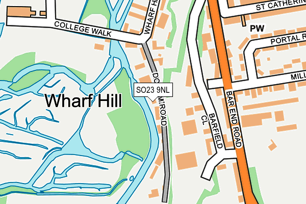 SO23 9NL map - OS OpenMap – Local (Ordnance Survey) SO23 9NL map - OS OpenMap – Local (Ordnance Survey)