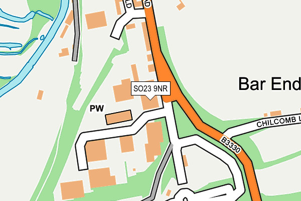 SO23 9NR map - OS OpenMap – Local (Ordnance Survey) SO23 9NR map - OS OpenMap – Local (Ordnance Survey)