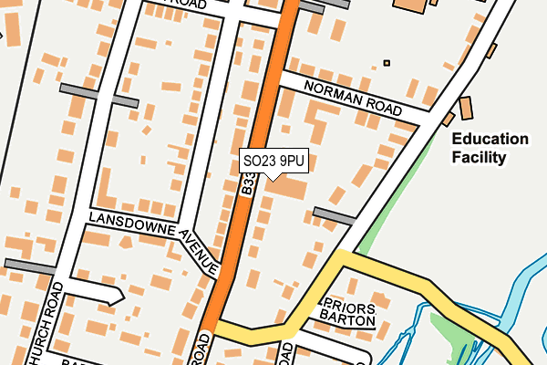 SO23 9PU map - OS OpenMap – Local (Ordnance Survey) SO23 9PU map - OS OpenMap – Local (Ordnance Survey)