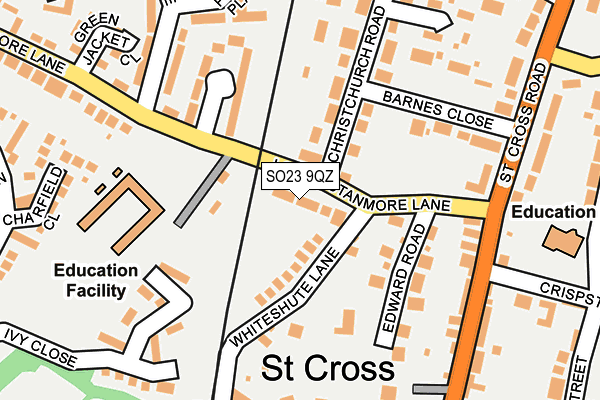SO23 9QZ map - OS OpenMap – Local (Ordnance Survey) SO23 9QZ map - OS OpenMap – Local (Ordnance Survey)