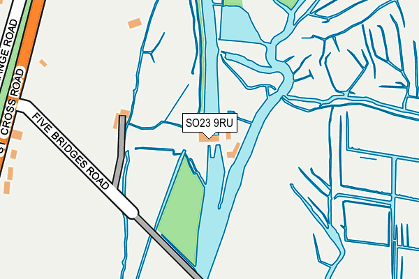 SO23 9RU map - OS OpenMap – Local (Ordnance Survey) SO23 9RU map - OS OpenMap – Local (Ordnance Survey)
