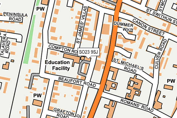 SO23 9SJ map - OS OpenMap – Local (Ordnance Survey) SO23 9SJ map - OS OpenMap – Local (Ordnance Survey)