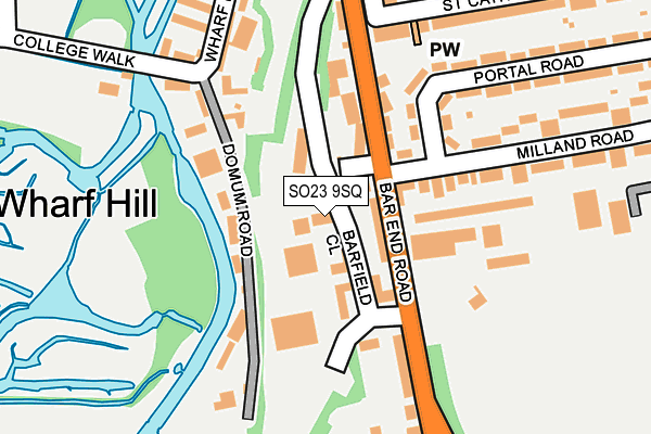 SO23 9SQ map - OS OpenMap – Local (Ordnance Survey) SO23 9SQ map - OS OpenMap – Local (Ordnance Survey)