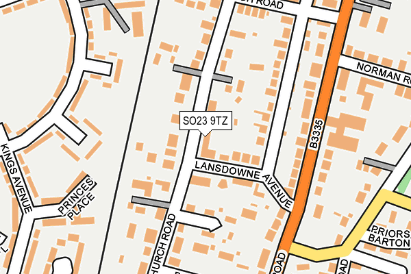 SO23 9TZ map - OS OpenMap – Local (Ordnance Survey) SO23 9TZ map - OS OpenMap – Local (Ordnance Survey)
