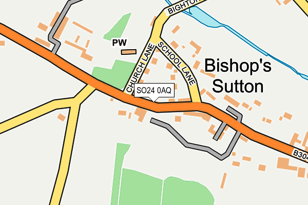 SO24 0AQ map - OS OpenMap – Local (Ordnance Survey)