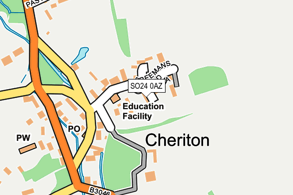 SO24 0AZ map - OS OpenMap – Local (Ordnance Survey) SO24 0AZ map - OS OpenMap – Local (Ordnance Survey)