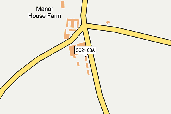 SO24 0BA map - OS OpenMap – Local (Ordnance Survey)