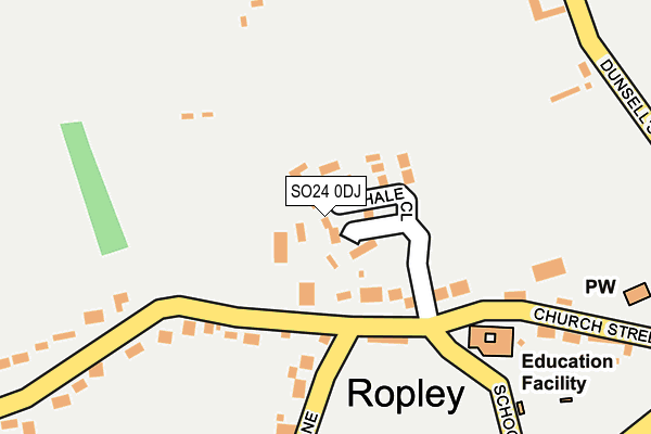 SO24 0DJ map - OS OpenMap – Local (Ordnance Survey) SO24 0DJ map - OS OpenMap – Local (Ordnance Survey)