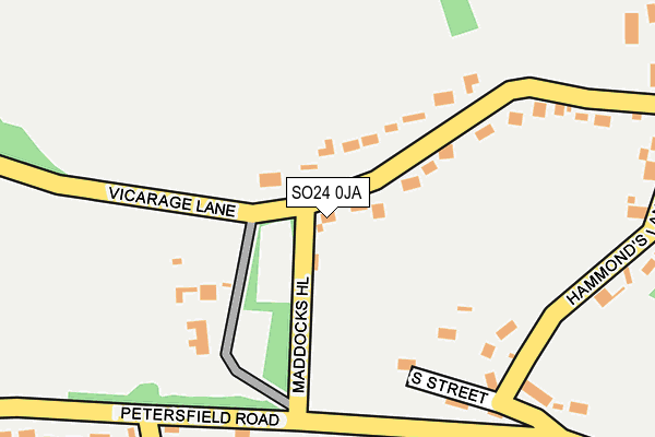 SO24 0JA map - OS OpenMap – Local (Ordnance Survey) SO24 0JA map - OS OpenMap – Local (Ordnance Survey)