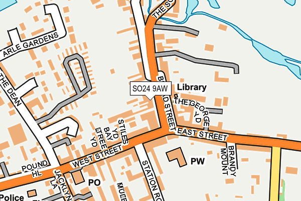 SO24 9AW map - OS OpenMap – Local (Ordnance Survey) SO24 9AW map - OS OpenMap – Local (Ordnance Survey)