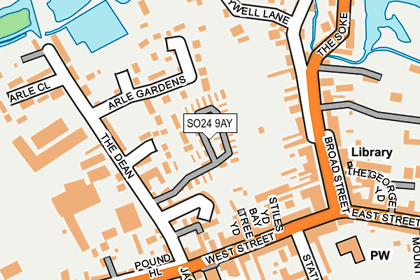SO24 9AY map - OS OpenMap – Local (Ordnance Survey) SO24 9AY map - OS OpenMap – Local (Ordnance Survey)