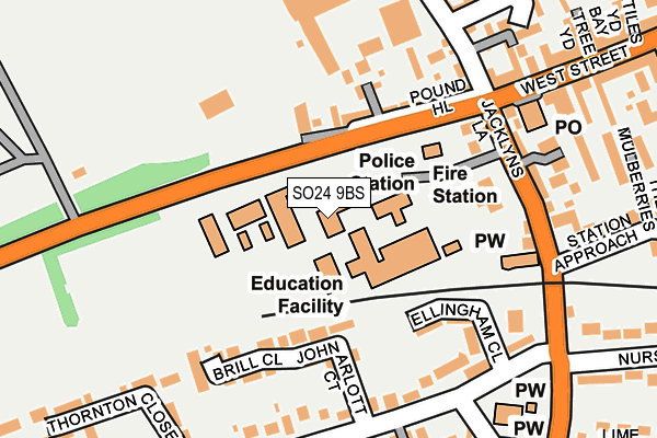 SO24 9BS map - OS OpenMap – Local (Ordnance Survey) SO24 9BS map - OS OpenMap – Local (Ordnance Survey)