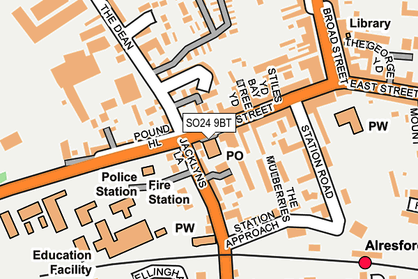 SO24 9BT map - OS OpenMap – Local (Ordnance Survey) SO24 9BT map - OS OpenMap – Local (Ordnance Survey)