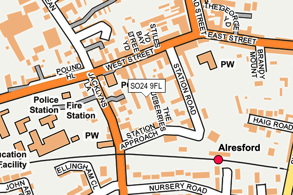 SO24 9FL map - OS OpenMap – Local (Ordnance Survey) SO24 9FL map - OS OpenMap – Local (Ordnance Survey)