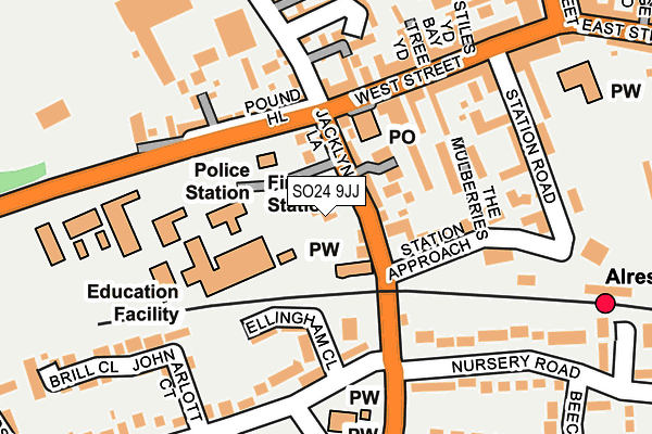 SO24 9JJ map - OS OpenMap – Local (Ordnance Survey) SO24 9JJ map - OS OpenMap – Local (Ordnance Survey)