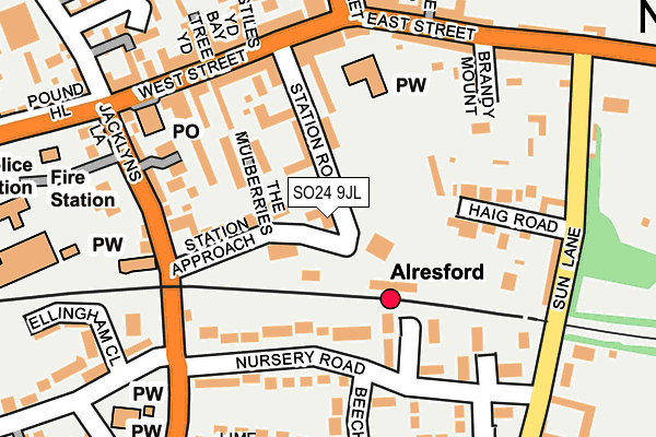 SO24 9JL map - OS OpenMap – Local (Ordnance Survey) SO24 9JL map - OS OpenMap – Local (Ordnance Survey)