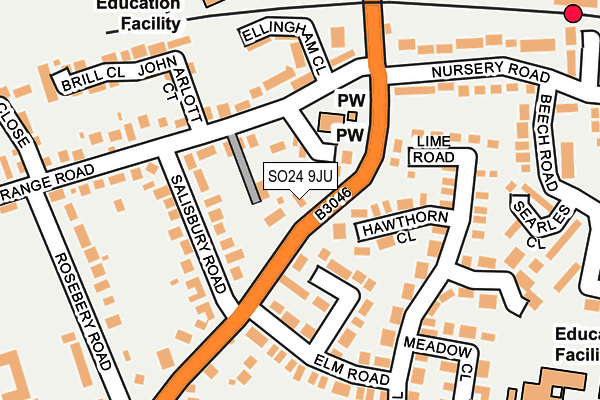 SO24 9JU map - OS OpenMap – Local (Ordnance Survey) SO24 9JU map - OS OpenMap – Local (Ordnance Survey)