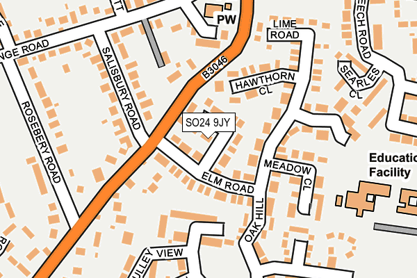 SO24 9JY map - OS OpenMap – Local (Ordnance Survey) SO24 9JY map - OS OpenMap – Local (Ordnance Survey)