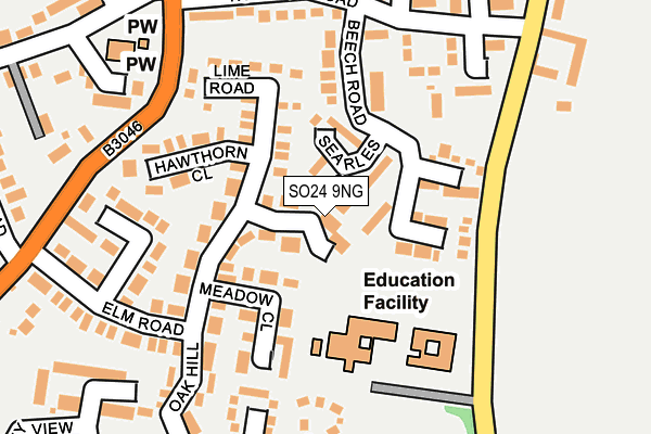 SO24 9NG map - OS OpenMap – Local (Ordnance Survey) SO24 9NG map - OS OpenMap – Local (Ordnance Survey)