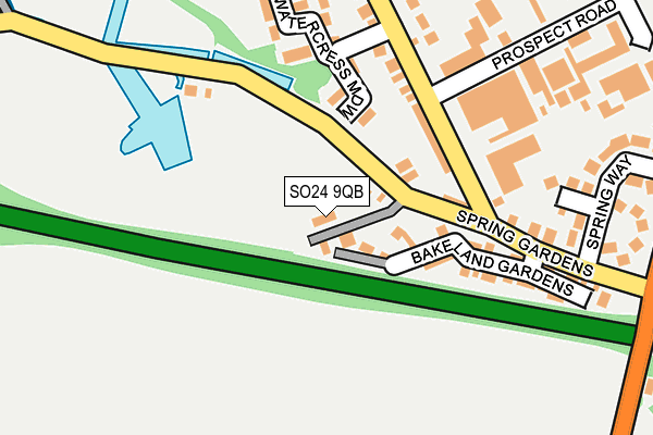SO24 9QB map - OS OpenMap – Local (Ordnance Survey) SO24 9QB map - OS OpenMap – Local (Ordnance Survey)
