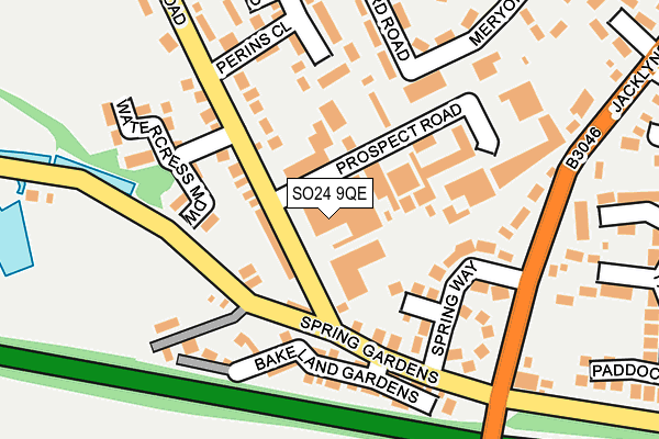SO24 9QE map - OS OpenMap – Local (Ordnance Survey) SO24 9QE map - OS OpenMap – Local (Ordnance Survey)