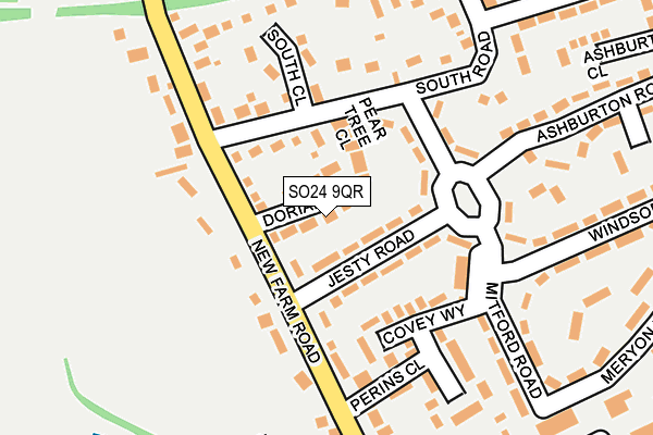 SO24 9QR map - OS OpenMap – Local (Ordnance Survey) SO24 9QR map - OS OpenMap – Local (Ordnance Survey)