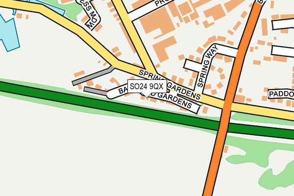 SO24 9QX map - OS OpenMap – Local (Ordnance Survey) SO24 9QX map - OS OpenMap – Local (Ordnance Survey)