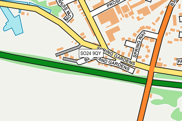 SO24 9QY map - OS OpenMap – Local (Ordnance Survey) SO24 9QY map - OS OpenMap – Local (Ordnance Survey)