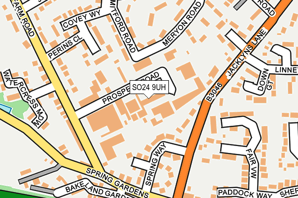 SO24 9UH map - OS OpenMap – Local (Ordnance Survey) SO24 9UH map - OS OpenMap – Local (Ordnance Survey)