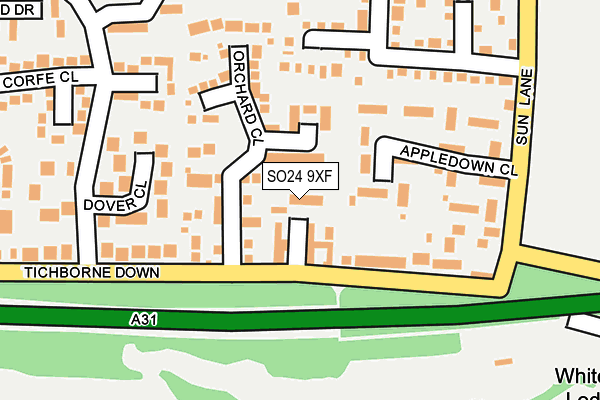 SO24 9XF map - OS OpenMap – Local (Ordnance Survey) SO24 9XF map - OS OpenMap – Local (Ordnance Survey)