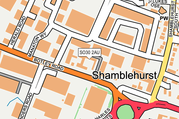 SO30 2AU map - OS OpenMap – Local (Ordnance Survey) SO30 2AU map - OS OpenMap – Local (Ordnance Survey)