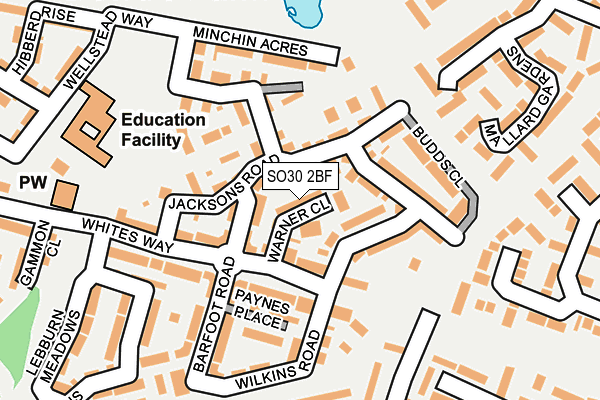 SO30 2BF map - OS OpenMap – Local (Ordnance Survey) SO30 2BF map - OS OpenMap – Local (Ordnance Survey)