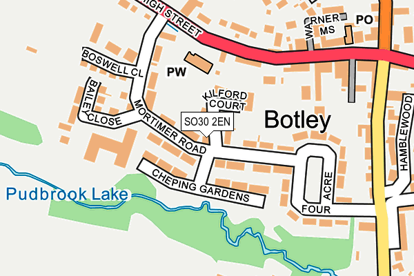 SO30 2EN map - OS OpenMap – Local (Ordnance Survey) SO30 2EN map - OS OpenMap – Local (Ordnance Survey)